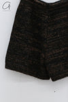 SWAYING 24 Autumn and Winter Striped Knitted Shorts SW-SW24AW3B01-HZ Black Brown
